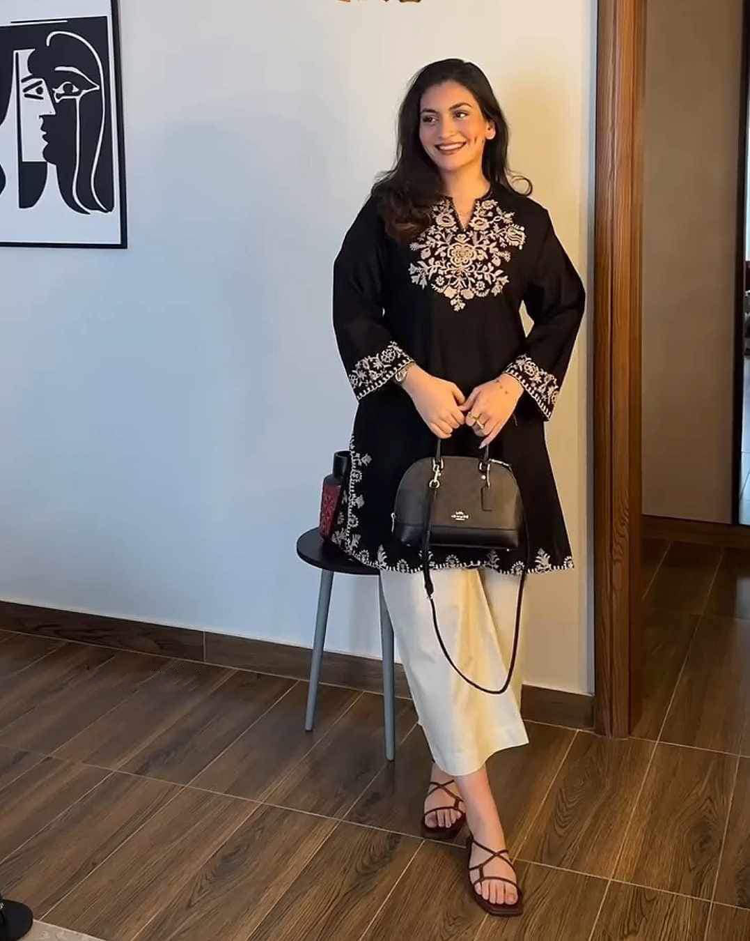 Coord Set Black in Pure Cotton