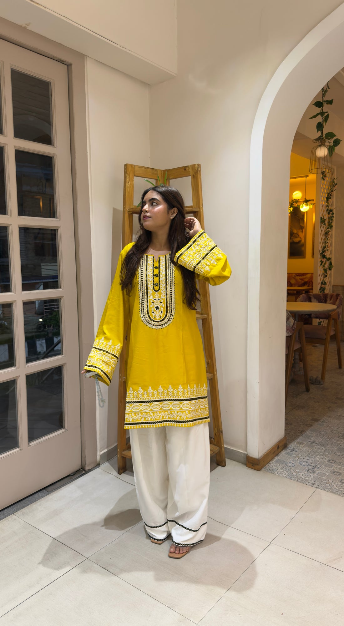 Yellow Farshi Cord Set