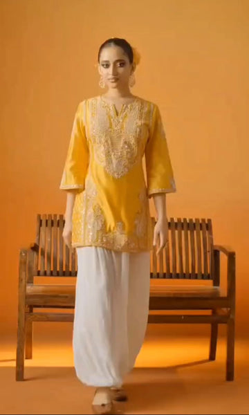Yellow bloom farshi suit