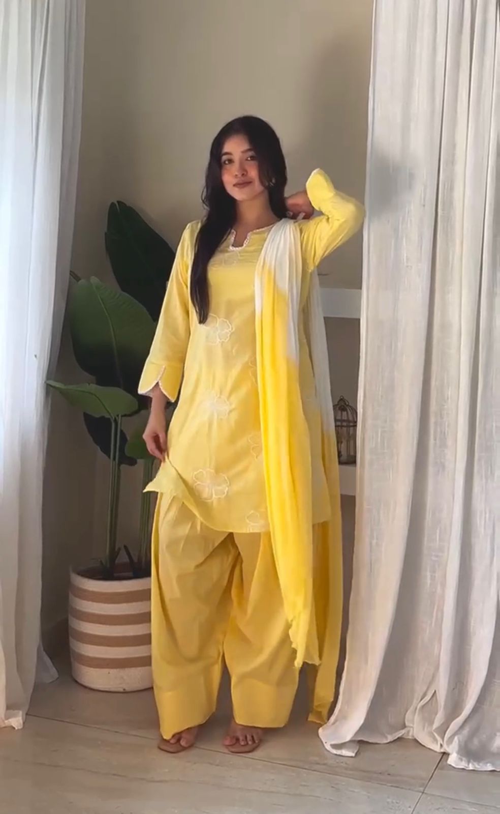 Yellow embroidery farsi