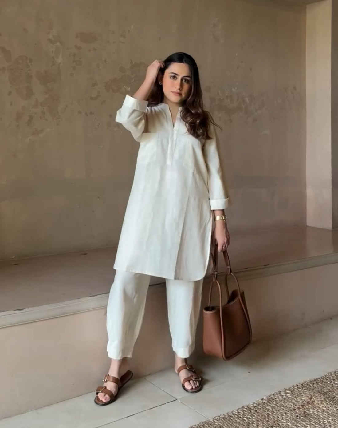 Mauve Cotton Co-ord Set