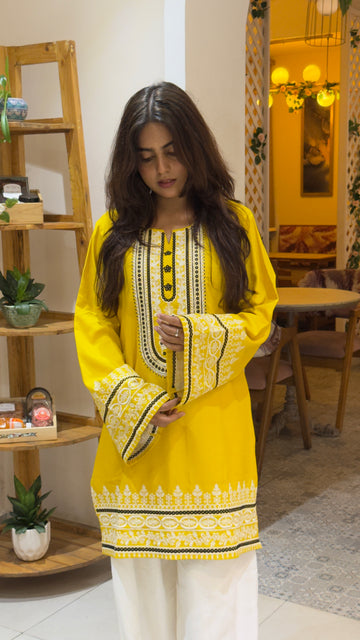Yellow Farshi Cord Set